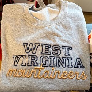 West Virginia Mountaineers Grey Crewneck Sweatshirt
